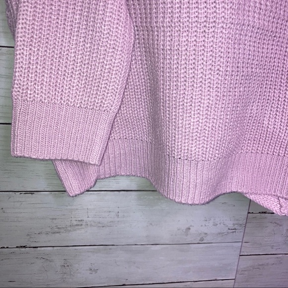NWT Open Back Twist Pink Knit Sweater - Picture 4 of 5